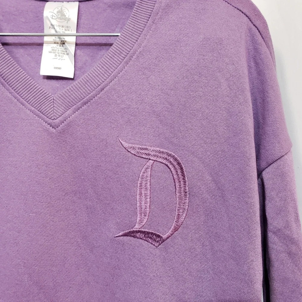 Disney Parks Disneyland Resort Purple Loungewear Set V-Neck Pullover Pants Small - Picture 3 of 14
